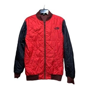 Men’s North Face Reversible Red and Black-Maroon Zip Front Jacket